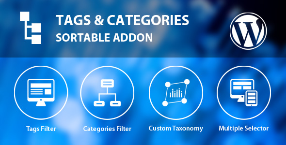 Tags & Categories Sortable Addon Preview Wordpress Plugin - Rating, Reviews, Demo & Download