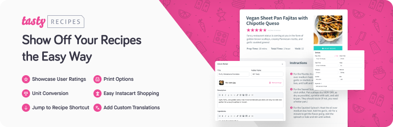 Tasty Recipes Lite Preview Wordpress Plugin - Rating, Reviews, Demo & Download