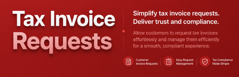 Tax Invoice Requests For WooCommerce Preview Wordpress Plugin - Rating, Reviews, Demo & Download