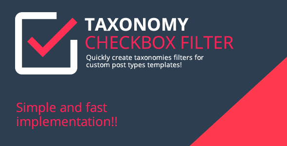 Taxonomy Checkbox Filter Preview Wordpress Plugin - Rating, Reviews, Demo & Download