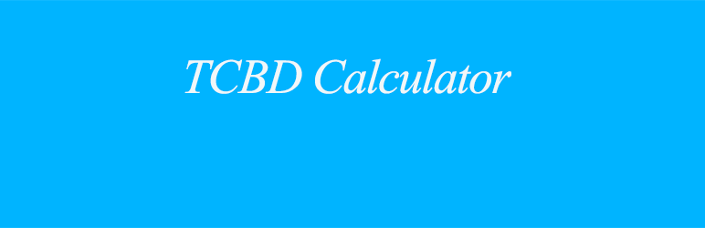 TCBD Calculator Preview Wordpress Plugin - Rating, Reviews, Demo & Download