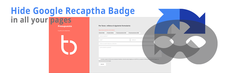 TDB Hide Recaptcha Badge Preview Wordpress Plugin - Rating, Reviews, Demo & Download