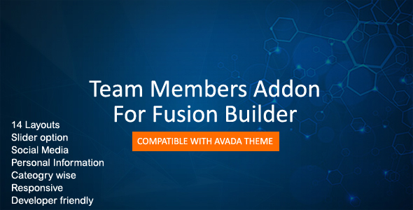 Team Members For Fusion Builder Preview Wordpress Plugin - Rating, Reviews, Demo & Download