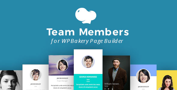Team Members For WPBakery Page Builder Preview Wordpress Plugin - Rating, Reviews, Demo & Download