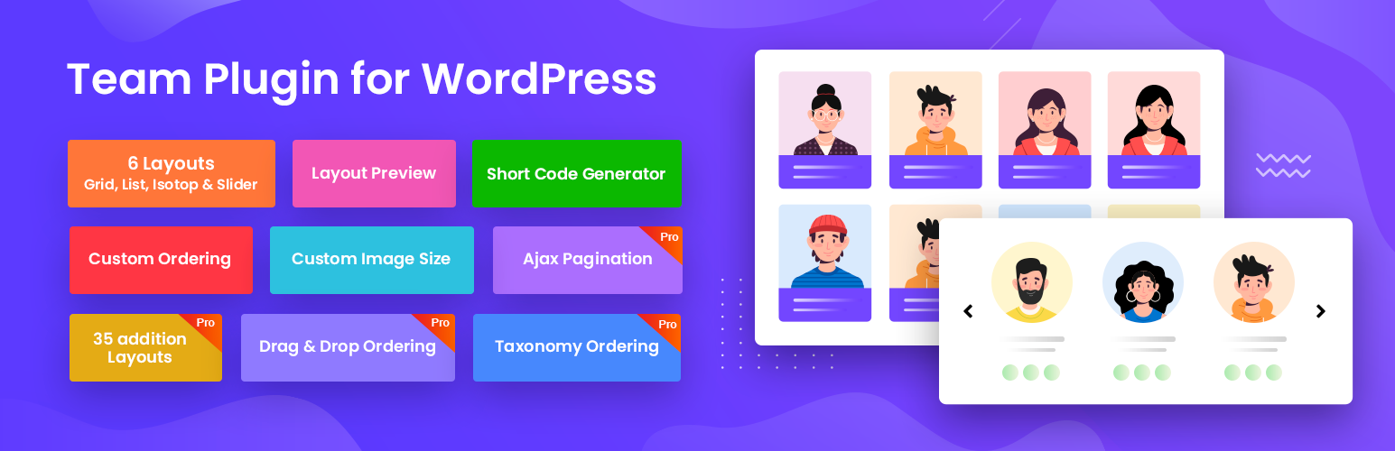 Team – Team Members Showcase Plugin Preview - Rating, Reviews, Demo & Download