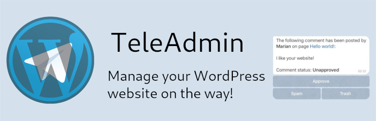 TeleAdmin Preview Wordpress Plugin - Rating, Reviews, Demo & Download