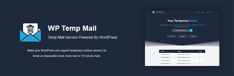 Temp Mail Preview Wordpress Plugin - Rating, Reviews, Demo & Download