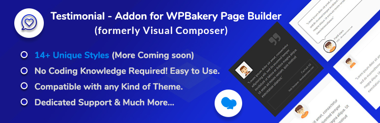 Testimonial – Addon For WPBakery Page Builder (formerly Visual Composer) Preview Wordpress Plugin - Rating, Reviews, Demo & Download