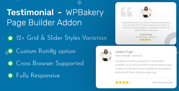 Testimonial – WPBakery Page Builder Addon Preview Wordpress Plugin - Rating, Reviews, Demo & Download