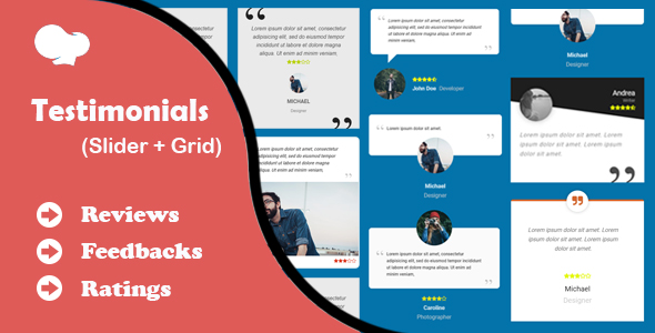Testimonials Slider And Grid For WPBakery Page Builder Preview Wordpress Plugin - Rating, Reviews, Demo & Download