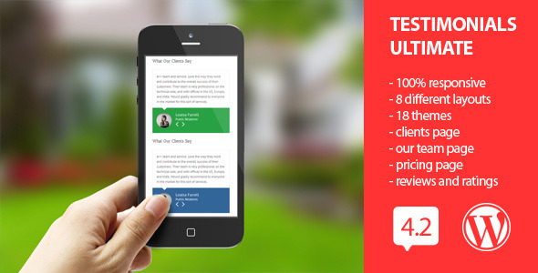 Testimonials Ultimate – WordPress Plugin Preview - Rating, Reviews, Demo & Download