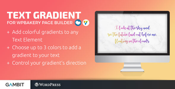 Text Gradient For WPBakery Page Builder (formerly Visual Composer) Preview Wordpress Plugin - Rating, Reviews, Demo & Download