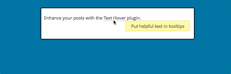 Text Hover Preview Wordpress Plugin - Rating, Reviews, Demo & Download