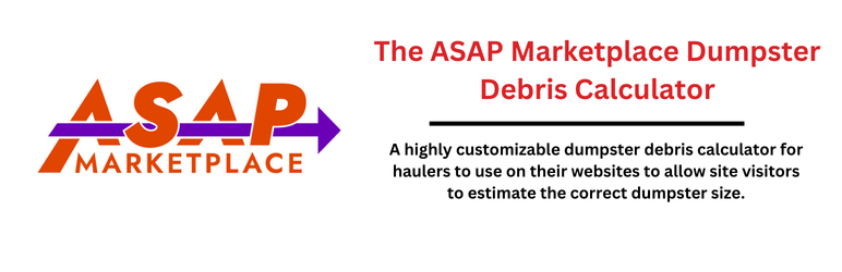 The ASAP Marketplace Dumpster Debris Calculator Preview Wordpress Plugin - Rating, Reviews, Demo & Download