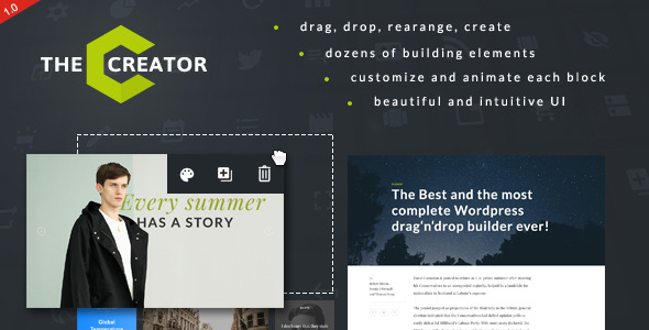 The Creator – Visual Page Builder Plugin for Wordpress Preview - Rating, Reviews, Demo & Download