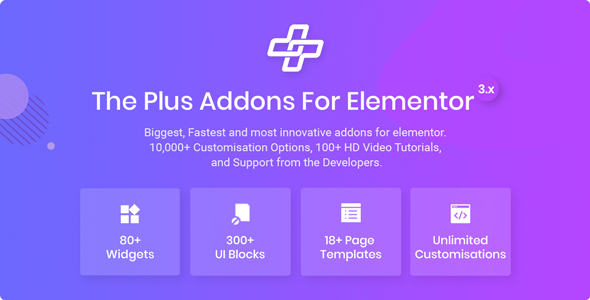 The Plus – Addon For Elementor Page Builder WordPress Plugin Preview - Rating, Reviews, Demo & Download