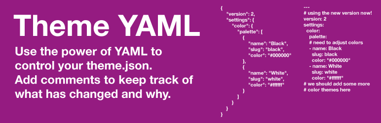Theme Yaml – Use Yaml Instead JSON For Your Theme Settings Preview Wordpress Plugin - Rating, Reviews, Demo & Download