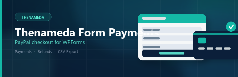 Thenameda Form Payments With PayPal For WPForms Preview Wordpress Plugin - Rating, Reviews, Demo & Download