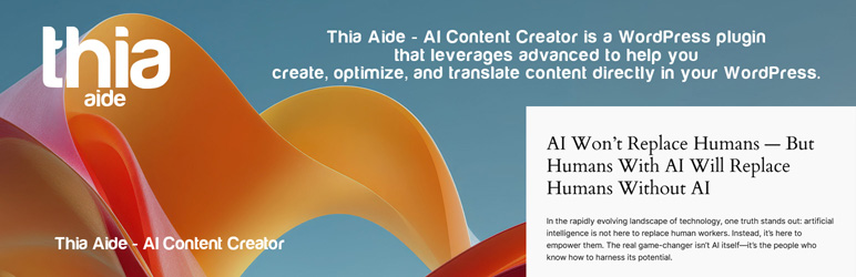 Thia Aide AI Content Creator Preview Wordpress Plugin - Rating, Reviews, Demo & Download
