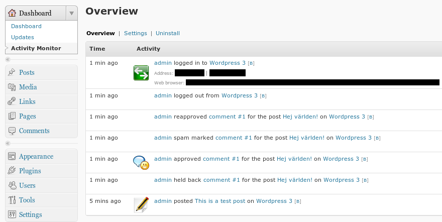 ThreeWP Activity Monitor Preview Wordpress Plugin - Rating, Reviews, Demo & Download