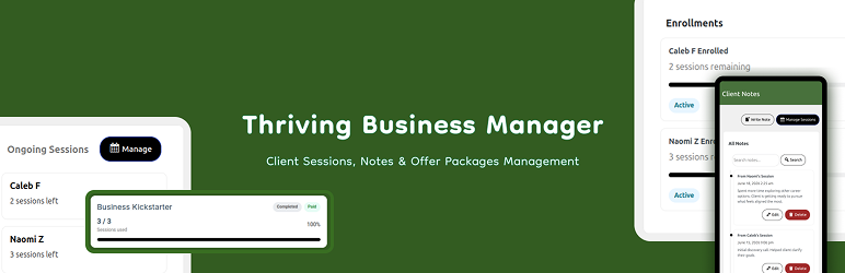 Thriving Business Manager Preview Wordpress Plugin - Rating, Reviews, Demo & Download