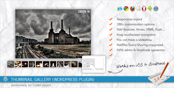Thumbnail Gallery (WordPress Plugin) Preview - Rating, Reviews, Demo & Download