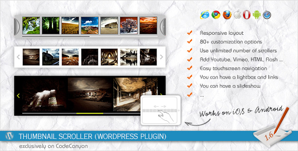 Thumbnail Scroller (WordPress Plugin) Preview - Rating, Reviews, Demo & Download