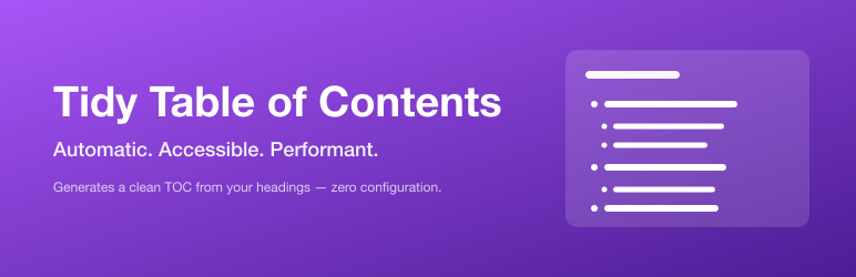 Tidy Table Of Contents Preview Wordpress Plugin - Rating, Reviews, Demo & Download