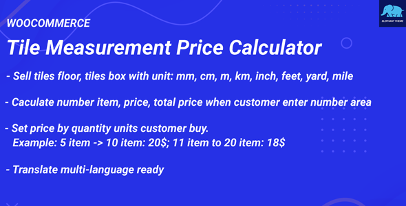Tile Measurement Price Calculator For WooCommerce Preview Wordpress Plugin - Rating, Reviews, Demo & Download