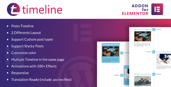 Timeline For Elementor WordPress Plugin Preview - Rating, Reviews, Demo & Download