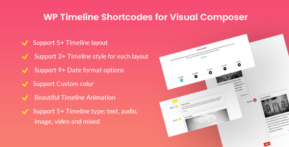 Timeline Shortcodes For Visual Composer Preview Wordpress Plugin - Rating, Reviews, Demo & Download
