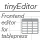 TinyEditor – Frontend Editor For TablePress