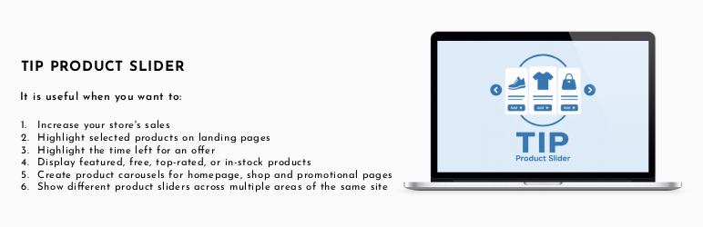 TIP Product Slider Preview Wordpress Plugin - Rating, Reviews, Demo & Download
