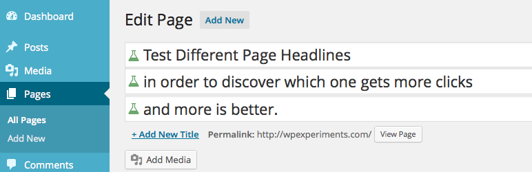 Title Experiments Free Preview Wordpress Plugin - Rating, Reviews, Demo & Download