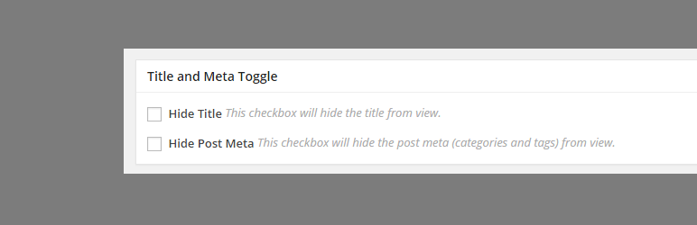 Title Toggle For Storefront Theme Preview Wordpress Plugin - Rating, Reviews, Demo & Download