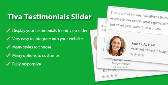Tiva Testimonials Slider Plugin for Wordpress Preview - Rating, Reviews, Demo & Download