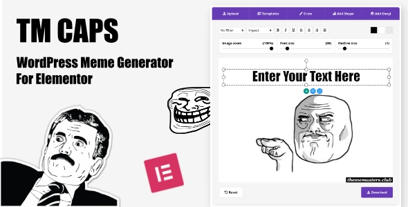 TM CAPS – WordPress Meme Generator For Elementor Preview - Rating, Reviews, Demo & Download
