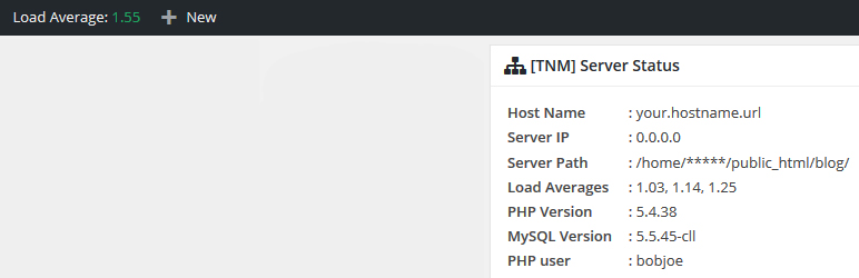 [TNM] Server Status And Load Average Preview Wordpress Plugin - Rating, Reviews, Demo & Download