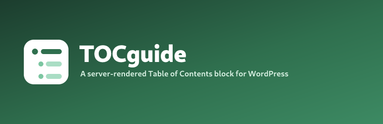 TOCguide Preview Wordpress Plugin - Rating, Reviews, Demo & Download