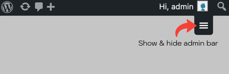 Toggle Admin Bar Menu Preview Wordpress Plugin - Rating, Reviews, Demo & Download