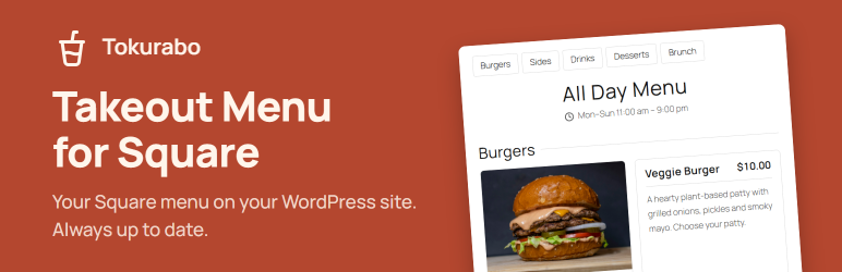 Tokurabo Takeout Menu For Square Preview Wordpress Plugin - Rating, Reviews, Demo & Download