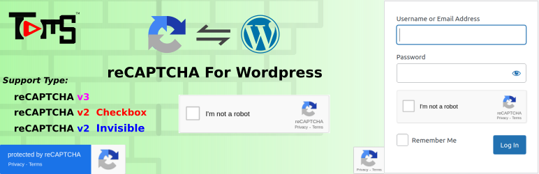 TomS ReCAPTCHA Preview Wordpress Plugin - Rating, Reviews, Demo & Download
