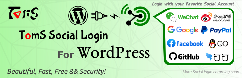 TomS Social Login Preview Wordpress Plugin - Rating, Reviews, Demo & Download