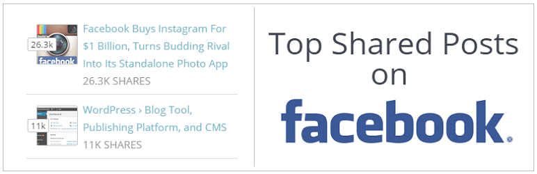 Top Shared Posts On Facebook Preview Wordpress Plugin - Rating, Reviews, Demo & Download