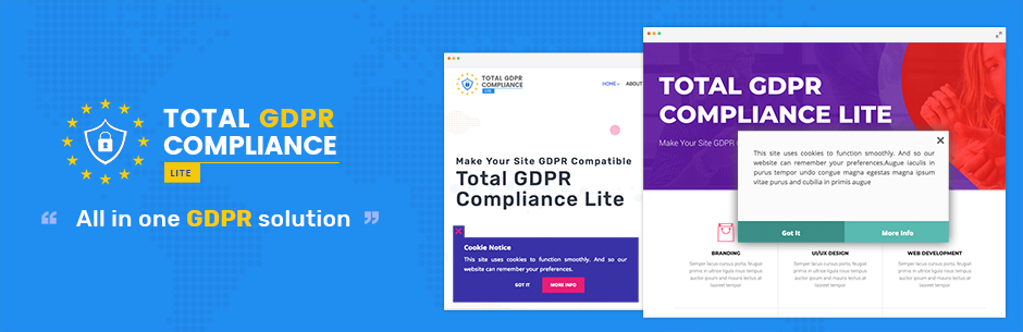 Total GDPR Compliance Lite – WordPress Plugin For GDPR Compatibility Preview - Rating, Reviews, Demo & Download