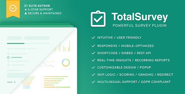 Total Survey – Responsive WordPress Survey Plugin Preview - Rating, Reviews, Demo & Download