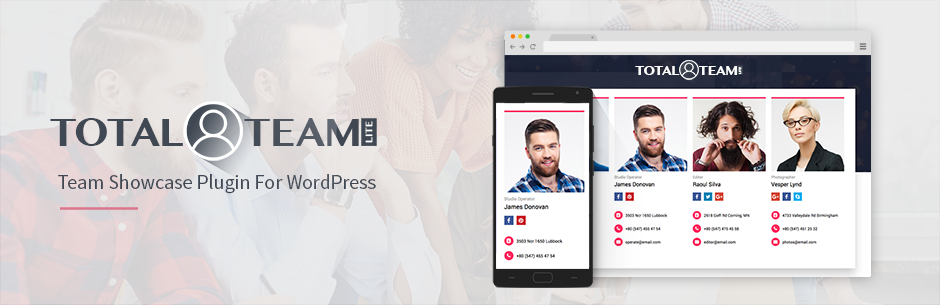 Total Team Lite – Responsive Team Manager / Showcase Plugin For WordPress Preview - Rating, Reviews, Demo & Download