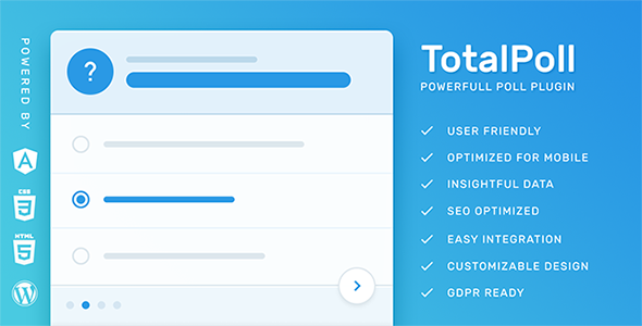 TotalPoll Pro – Responsive WordPress Poll Plugin Preview - Rating, Reviews, Demo & Download