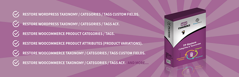 TP Restore Categories And Taxonomies Preview Wordpress Plugin - Rating, Reviews, Demo & Download