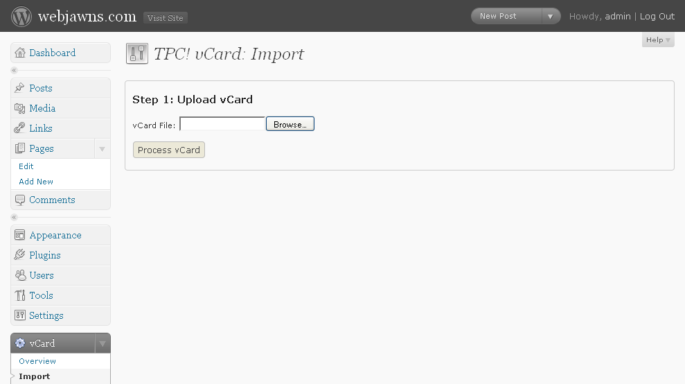 TPC! VCard Preview Wordpress Plugin - Rating, Reviews, Demo & Download